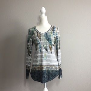 Vocal Tops - Vocal Feather Tunic Shirt Vocal Tops - Vocal Feather Tunic Shirt